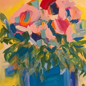 Original floral acrylic painting